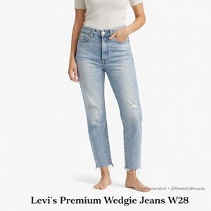 Levi’s Premium Wedge Jeans W28 Light Wash Button Fly